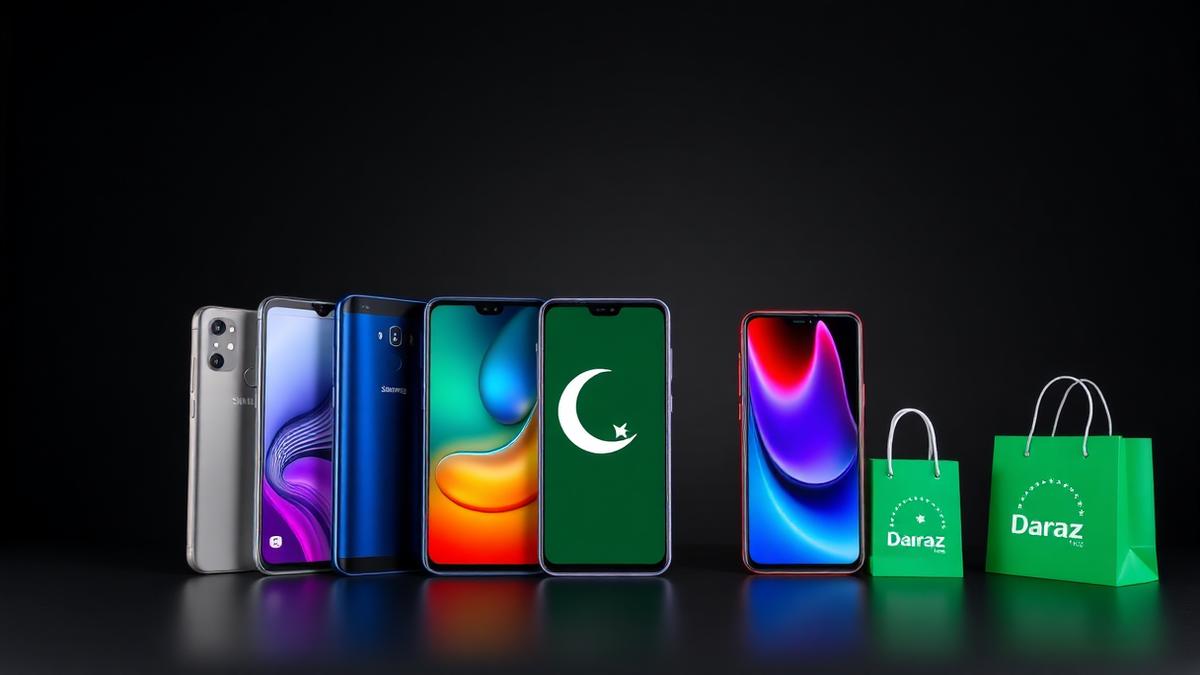 Best budget smartphones under 35000 PKR available on Daraz Pakistan with Daraz shopping bags