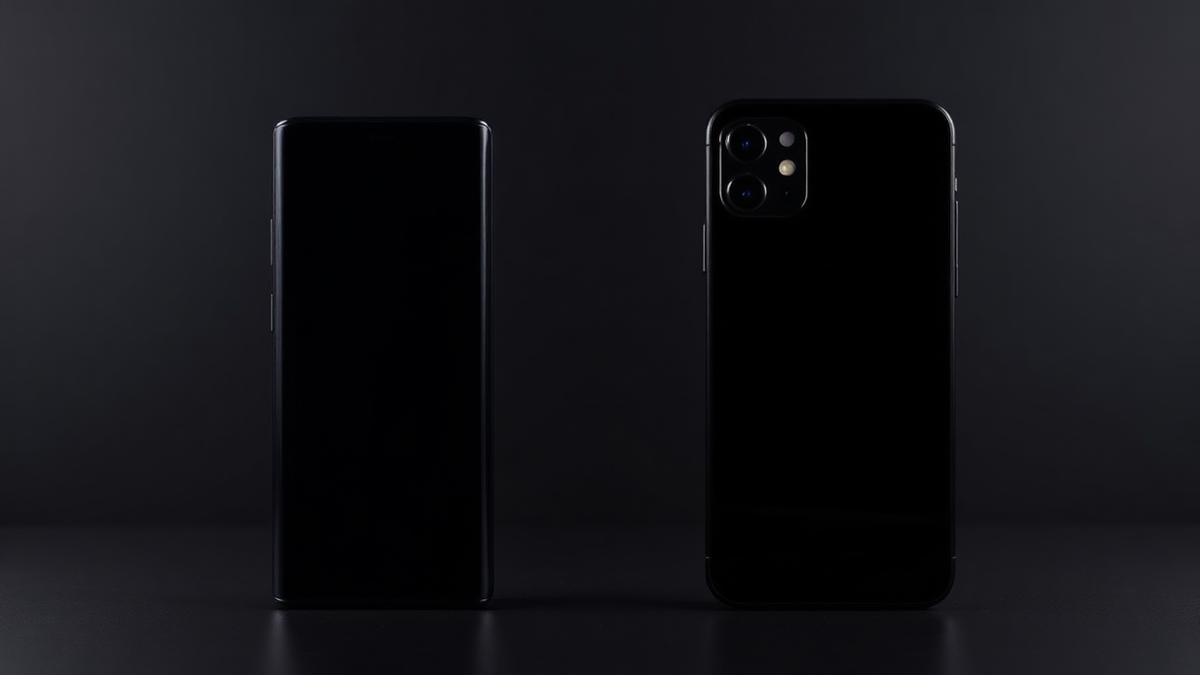 Samsung Galaxy S25 Ultra and iPhone 16 Pro Max side by side comparison on dark background